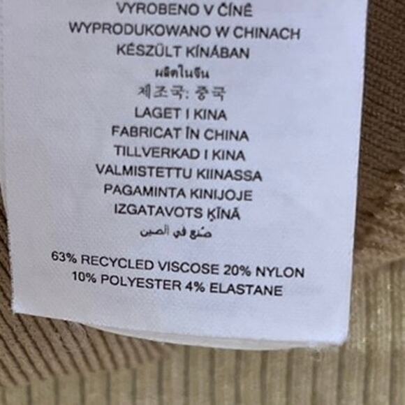 MICHAEL Michael Kors Metallic Gold Striped Collar V-Neck Knit Crop Polo Top 2XS - Picture 4 of 4